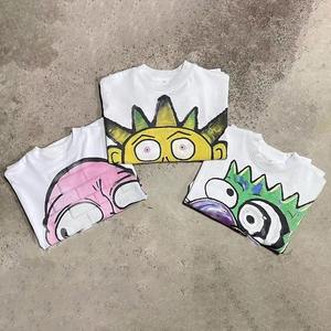 Camiseta de cuello falso de gran tamaño de algodón 100% de peso pesado con logotipo personalizado para hombre estilo Hip Hop con aberturas de poliéster - Product Image 6