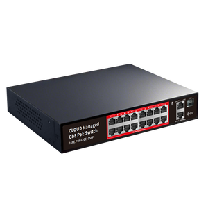 สวิตช์ PoE แบบคลาวด์อัจฉริยะ 16 พอร์ต 100Mbps + 2 พอร์ต Gigabit Uplink + 1 พอร์ต <span class=keywords><strong>SFP</strong></span> สำหรับกล้องวงจรปิด <span class=keywords><strong>Hikvision</strong></span> - Product Image 2