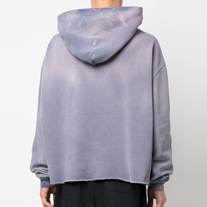 Sudadera con capucha de lavado ácido de precio al por mayor de alta calidad para hombres de peso pesado en blanco Regular Fit Luxury Men Sudadera con capucha lavada con ácido - Product Image 4