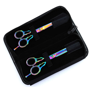 Salon professionnel coupe de cheveux ciseaux amincissants VG10 poignée en acier inoxydable dents plates outil de beauté ciseaux de coiffure pointus - Product Image 4