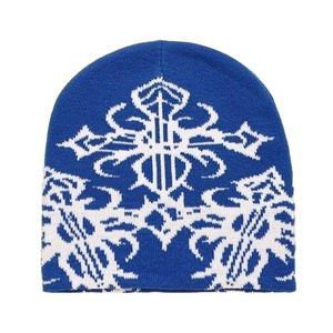 2025 New Wholesale 100% Wool Ski Cap Warm Winter Knitted Beanie Hats with Leather Label Decoration - Product Image 5