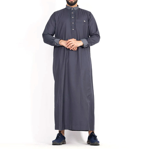 Hombres Thobe Al Daffah Thobes manga larga moda árabe nueva llegada hombres árabes túnica musulmán largo Thobe puños personalizados - Product Image 1