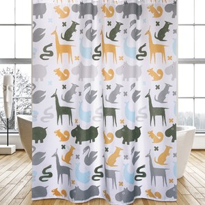 Cortina de ducha de poliéster MSV 'Noe' en varios colores, 180 x 200 cm - Product Image 2