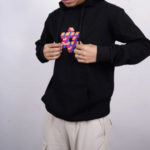 Venta al por mayor 2025 Diseño de alta calidad Multi Color Impreso Básicos personalizados, Sudadera con capucha de mezcla de algodón Hombres Sudaderas con capucha de tela de gran tamaño - Product Image 5