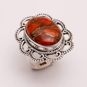 Vente en gros de bagues en pierres précieuses de rhodochrosite naturelle en argent sterling 925 bijoux fins du fabricant et fournisseur - Product Image 2