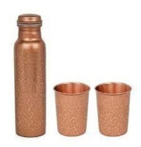 Botella de Cobre Esmaltada Hecha a Mano de Primera Calidad al por Mayor, 1 Litro, una Obra Maestra de la Artesanía, El Esmalte Hecho a Mano se Une al Cobre - Product Image 1