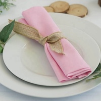Serviettes de table en coton pur couleur crème de qualité supérieure faites à la main, douces et confortables, réutilisables et durables pour les réceptions de mariage