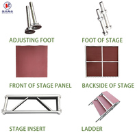 Podium de scène en aluminium de luxe pour concerts, mariages, événements en plein air
