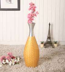 Fresh Arrival Shiny Metal Flower <b>Vase</b> Aluminum Gold & Silver for Home <b>Decoration</b> Floor <b>Vase</b> - Product Image 4