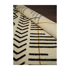 Handmade Modern Wool <b>Rug</b> Plush Handwoven Carpet for Whimsy <b>Boho</b> Interiors Washable and Home Use Friendly - Product Image 1