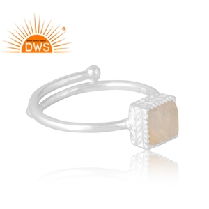 แหวนพลอยโอปอลจากเอธิโอเปียนธรรมชาติทำจากเงินสเตอร์ลิง925อัญมณีอัญมณีเครื่องประดับแบบกำหนดเองของขวัญสำหรับผู้หญิงสำหรับเธอ - Product Image 4