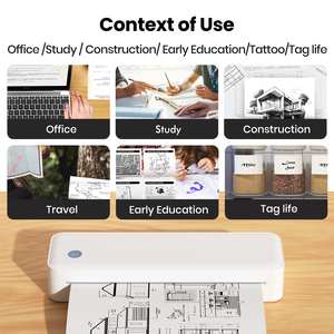طابعة حرارية A4 لاسلكية محمولة عالية السرعة تعمل بالبلوتوث تعمل بنظام أندرويد وiOS ، طابعة متطورة - Product Image 6
