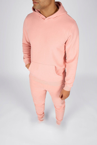 Chándales antibacterianos de lana de algodón 100% ajustados para hombre con estampado de transferencia de calor personalizado conjunto de Sudadera con capucha para correr - Product Image 4