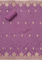 Ensemble Salwar Kameez pakistanais 3 pièces non cousu pour femme, brodé, élégant, en lin, avec chemise, dupatta et pantalon, pour fête, design ethnique moderne