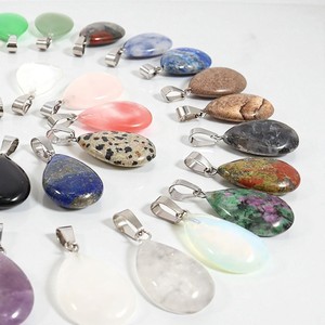 Colgante de Piedra de Obsidiana con Forma de Copo de Nieve, Estilo Cristiano Bohemio, Plata de Ley 925, Cabujón en Forma de Pera, para Hacer Collares - Product Image 2