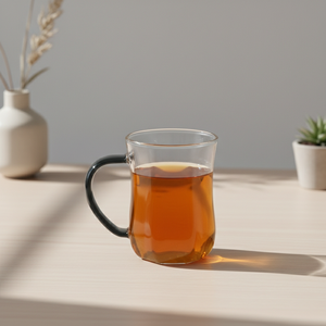 Gobelet en verre borosilicate de qualité supérieure 3306326-0.28, style Europe du Nord, avec poignée en plastique, résistant à la chaleur, unisexe, pour boissons chaudes/froides - Product Image 3
