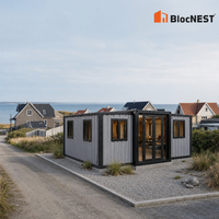 BlocNEST Maison Conteneur Extensible Kit de Maison Modulaire Préfabriquée en Acier pour Résidence Familiale, Camping et Vacances