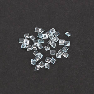 Natural Brazilian <b>Aquamarine</b> 3x3mm Square Cut 5.45 Cts 40 Pcs Loose Gemstone Lot for Jewelry Making - Product Image 3