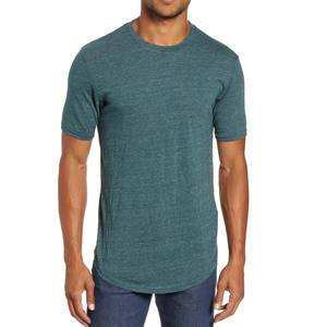 Spandex poliéster Regular Fit cuello redondo Camiseta hombres Casual Slim Fit manga larga/corta Camisetas cuello redondo - Product Image 4