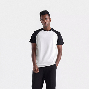 T-shirt Homme Décontracté Léger à Manches Courtes Col Rond en Polyester/Coton Séchage Rapide Personnalisé Côtelé Uni Respirant - Product Image 1