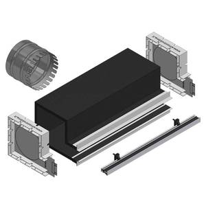Bocchetta di Ventilazione Nascosta Aircontrol, Profilo Bianco con 2 Bocchette, L. 600x50mm, Versione per Cartongesso per Sistemi HVAC - Product Image 4