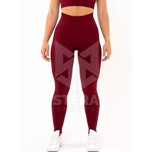 Logo personnalisé de haute qualité Gym Active Wear Fitness taille haute Leggings femmes Yoga pantalon quatre voies Stretch Leggings - Product Image 1
