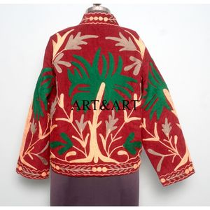 Chaqueta Acolchada Bordada Cotrise, Superventas, Ropa de Otoño Invierno para Mujer, Abrigo de Algodón Bohemio Hecho a Mano - Product Image 5