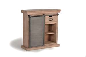 Armoire à portes coulissantes moderne à 2 tiroirs Buffet en bois Cadre en fer Écologique Durable pour ferme Salle à manger Chambre à coucher Cuisines - Product Image 2