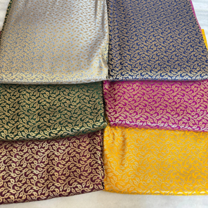 Tela de brocado de primera calidad para decoración de bodas Patrones exquisitos y textiles lujosos Pedidos de artesanía de tapicería al por mayor personalizados - Product Image 1