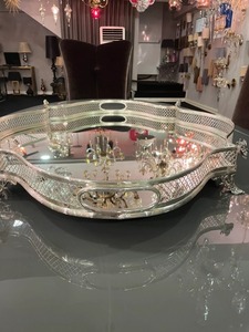 ถาดทองเหลืองทำด้วยมือหรูหราสำหรับเทศกาลรอมฎอนพิมพ์ลายนูนไม่เหมือนใครปรับขนาดได้ - Product Image 4