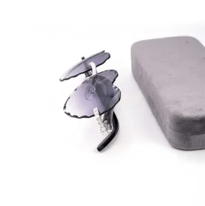 Nouveautés Top marque à la mode forme rectangulaire lunettes de soleil Moissanite diamant panthère cadre lunettes de soleil pour femmes hommes mode - Product Image 1