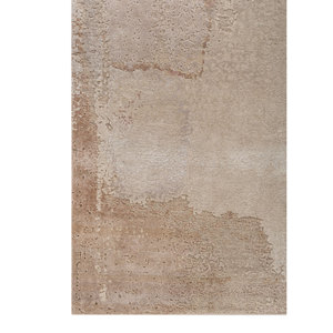 Alfombra Aprezo Ivory de Lana y Seda de Bambú Anudada a Mano AKWS-13078, 10mm, Rectangular, Abstracta, para el Hogar, Pasillo, Piso, Hecha a Mano - Product Image 4