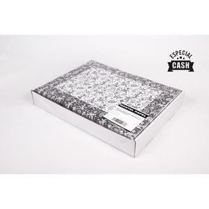 Nappe en cachemire blanc 30x40cm 45gsm avec impression noire, papier professionnel, 500 pièces, B2B - Product Image 1