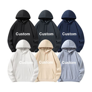 Nouveaux sweats à capuche pour hommes surdimensionnés avec poche kangourou, 100% coton tricoté, motif imprimé, grandes tailles, sweats à capuche et sweat-shirts personnalisés - Product Image 3