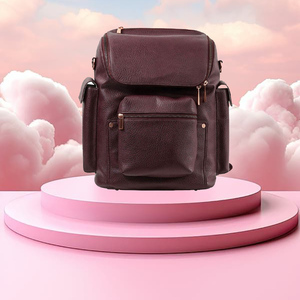New Arrival Stylish Washable Genuine Vegan Leather Diaper Backpack for <b>Parents</b> on the <b>Go</b>! - Product Image 6