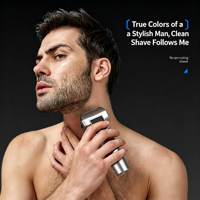 Rasoir électrique sans fil à 5 lames pour hommes, rasoirs électriques pour le visage des hommes, rasoir à grille pour hommes pour poils épais, utilisation humide/sèche