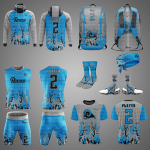 BLUE CAMO SUBLIMACIÓN PERSONALIZADA MEJOR Poliéster 2025 PAQUETE de calidad al por mayor OFERTA UNIFORMES 7 en 7 OEM - Product Image 2