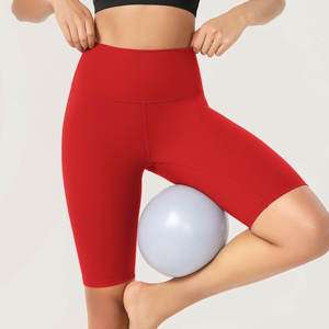 Pantalones cortos de Yoga de cintura alta al por mayor Control de barriga Peach Butt Lift Running Fitness Sports Short Women Tight Yoga Shorts - Product Image 4