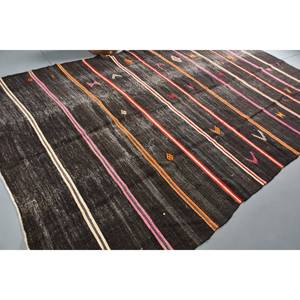 Alfombra de lana marrón bohemia de área grande, diseño de retazos de estilo clásico turco de 7,2x12,8 pies para adolescentes, látex rectangular para pasillo - Product Image 2
