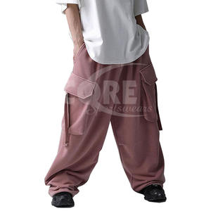 Custom Men's <b>Cargo</b> <b>Pants</b> Breathable Baggy Style Sweat <b>Pants</b> with <b>Elastic</b> Mid <b>Waist</b> & Multi-Pockets Women's Trouser - Product Image 6