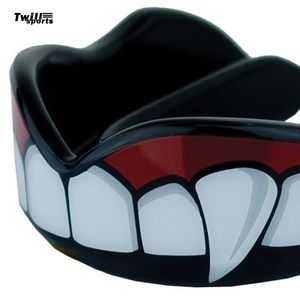 Protège-dents en coton de sport pour la boxe MMA Hockey Bouclier de gomme double couleur pour le basket-ball - Product Image 3