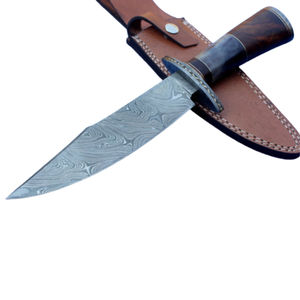 Customizable Stainless Steel Serrated Edge Hunting Bowie Camping <b>Knife</b> Handmade Wood <b>Bone</b> <b>Handle</b> 3-Year Warranty Gift Him Her - Product Image 1