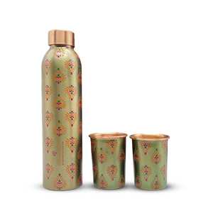 Direct Factory Sale 650ml Copper Water Bottle Leakage Proof for Yoga Gym & Ayurvedic Health <b>Plastic</b> Drinkware for Daily Use - Product Image 6