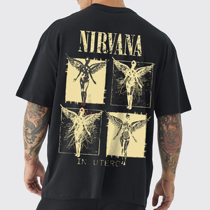 Haute qualité hommes surdimensionné T-Shirt en gros lourd 100% coton Vintage graphique DTG impression numérique personnalisé Streetwear T-Shirt - Product Image 2