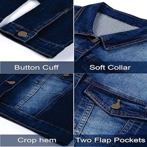 2026 Fashion Wholesale Knitted Reversible Cotton Letter <b>Denim</b> <b>Jacket</b> Winter Wears for Men and Women - Product Image 4