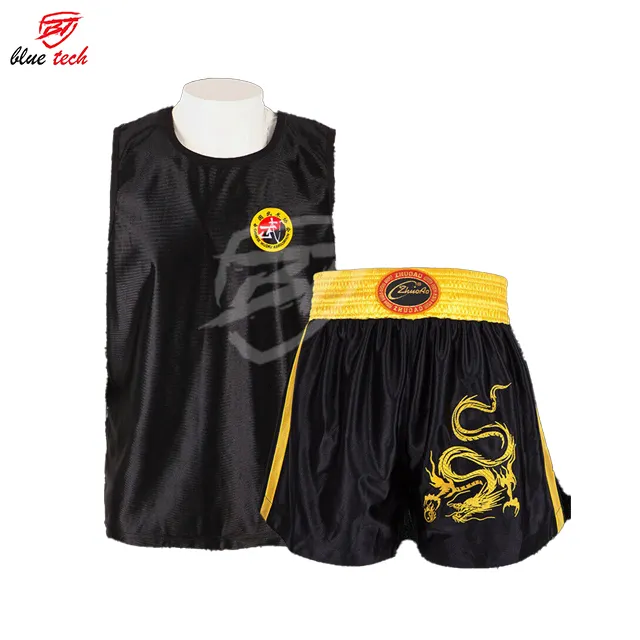 Most Popular Design men Uniforms In Custom Color For Fighting Training Wushu Dress Training Sanda Uniform customized printing