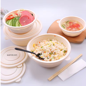 Tazones redondos de bagazo de pulpa de caña de azúcar a prueba de fugas de 750ML para sopas, ensalada, comida para llevar, hotel, hogar, cocina, cumpleaños - Product Image 3