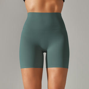 Pantalon de yoga à trois points pour femmes taille haute élastique sport Fitness été nouvel ensemble de yoga de couleur unie - Product Image 2