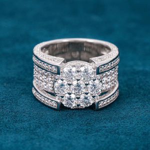 Bague en diamant éternité en argent 925 certifiée IGI avec pierre de moissanite VVS exclusive pour femmes pour les mariages et les fêtes - Product Image 2