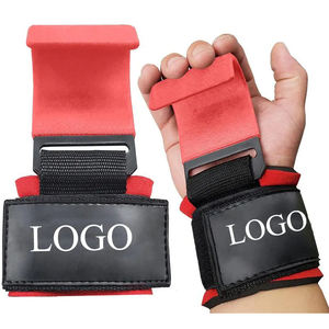 Adjustable Power Lifting Gym Grips Straps Anti-Slip Wrist Support Fitness <b>Accessories</b> Men's Weight Lifting Custom Logo Natural - Product Image 6